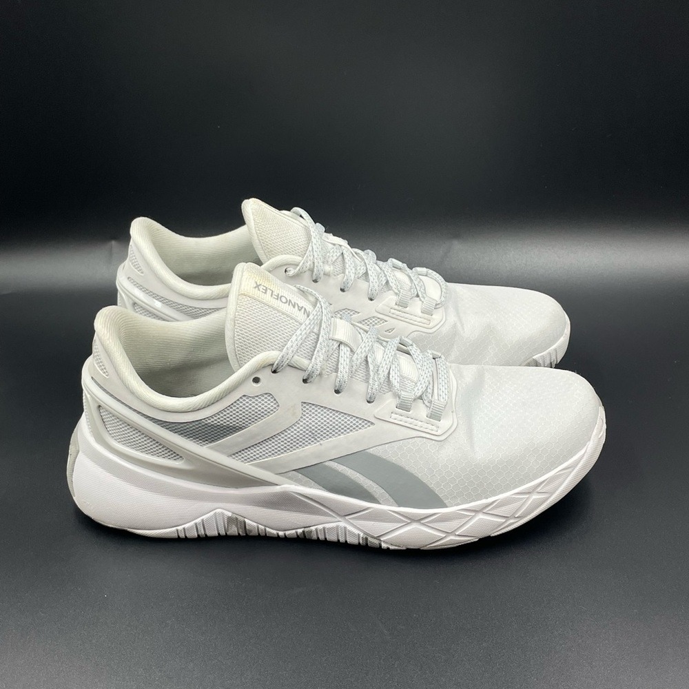 Reebok Nanoflex TR Womens White Silver Training Shoes GZ8299‎ Size 7.5